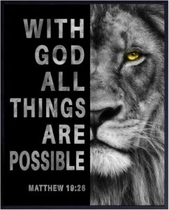 Amazon Christian Art For Men Bible Scripture Wall Decor Masculine Decor Motivation Posters 8x10 With God All Things Are Possible Wall Decor Living Room Decor For Men Men Room Decor Manly