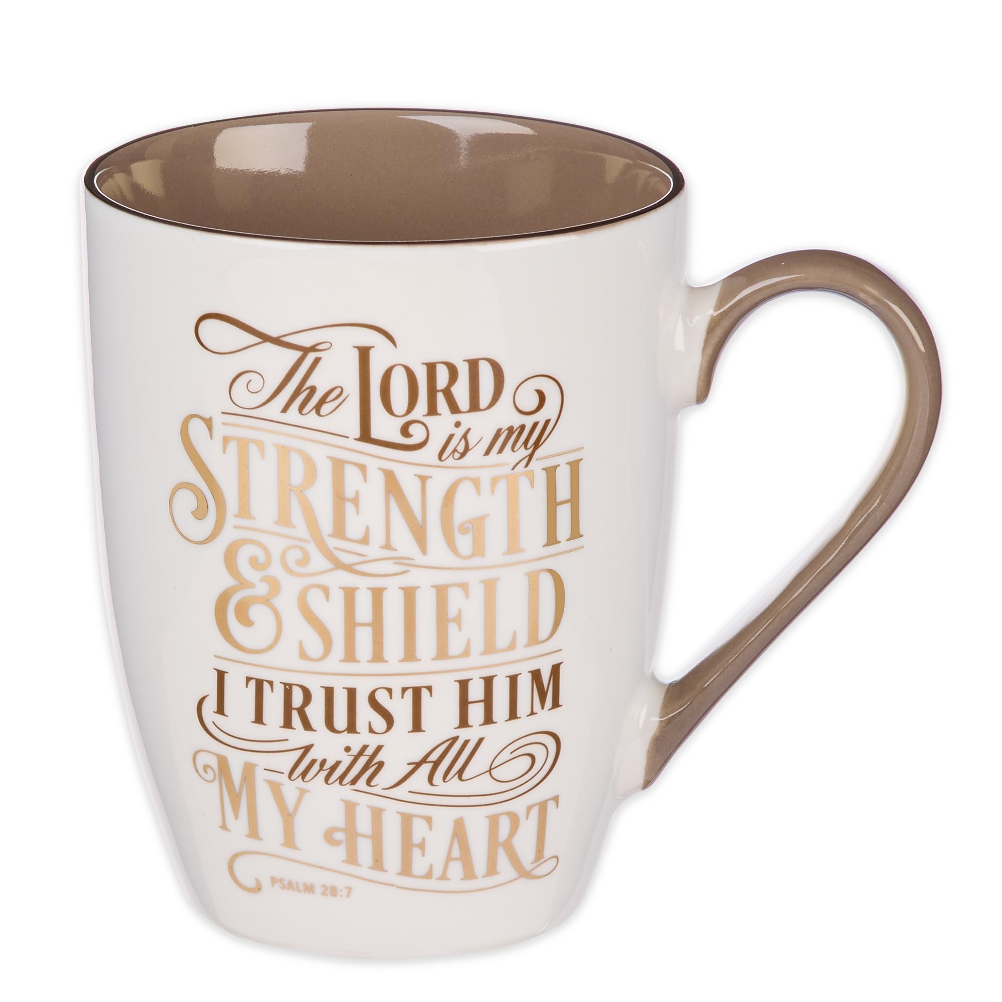 Amazon Christian Art Gifts Caramel Brown Ceramic Coffee Mug 12 Oz Lead And Cadmium free Inspirational Scripture Coffee And Tea Mug For Men And Women With Bible Verse The Lord Is My