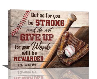 Amazon Christian Baseball Wall Art Boys Room Decor Scripture Sports Canvas Prints Painting Inspirational Motivational Quotes Pictures Framed Men Baseball Gifts Artwork For Classroom Gym Playroom 16 x12 Posters Prints