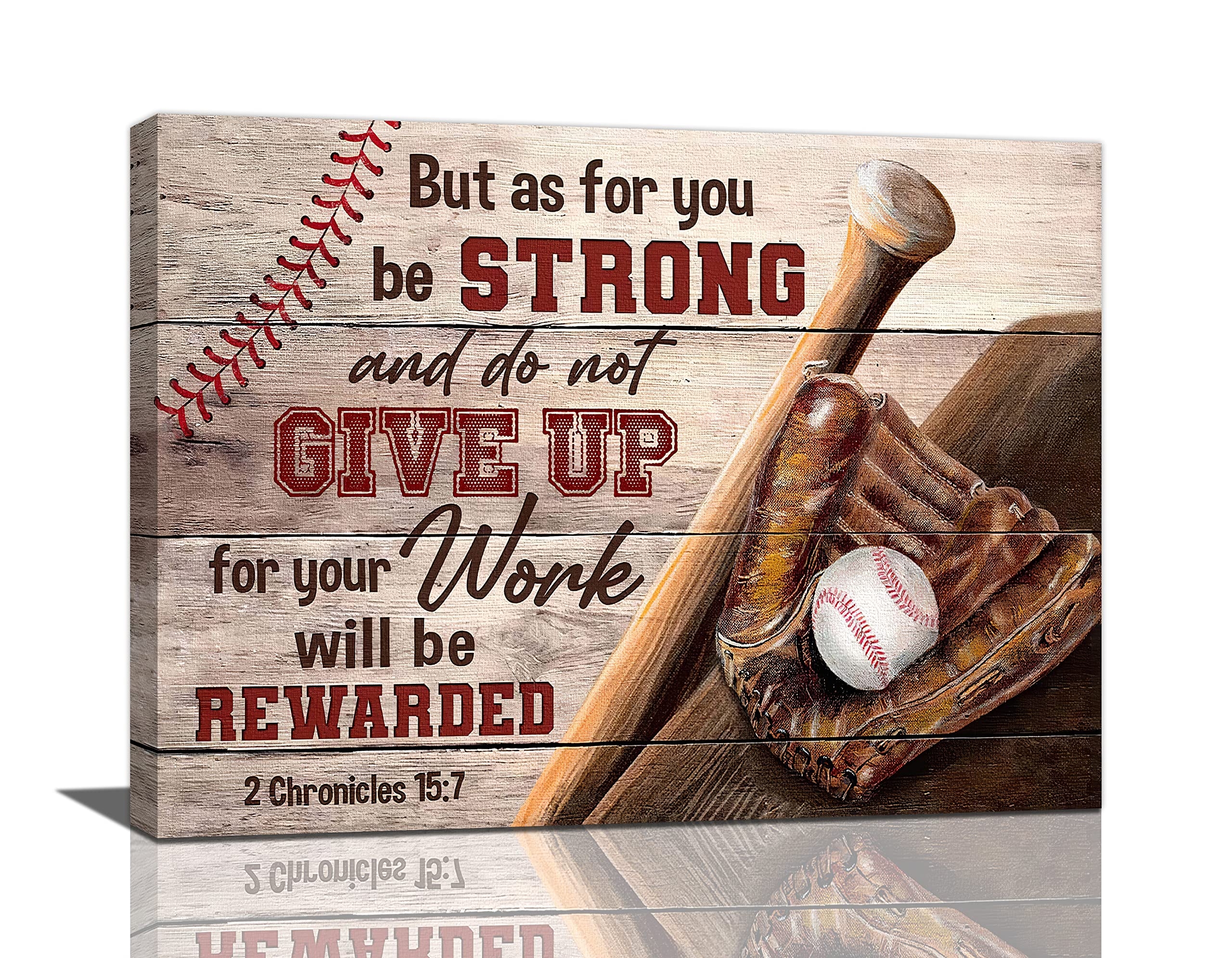 Amazon Christian Baseball Wall Art Boys Room Decor Scripture Sports Canvas Prints Painting Inspirational Motivational Quotes Pictures Framed Men Baseball Gifts Artwork For Classroom Gym Playroom 16 x12 Posters Prints