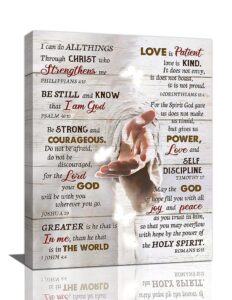 Amazon Christian Bible Verse Wall Art Hand Of God Jesus Motivational Pictures Religious Inspirational Quotes Modern Artwork Paintings Canvas Prints Framed Home Decor For Church Bedroom Bathroom 12 x16 Posters Prints
