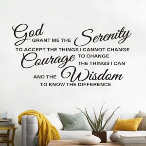 Amazon Christian Wall Decals For Living Room Bible Verse Quotes Inspirational Bedroom Vinyl Art Wall Stickers God Grant Serenity Prayer 28 6 X 15 Tools Home Improvement