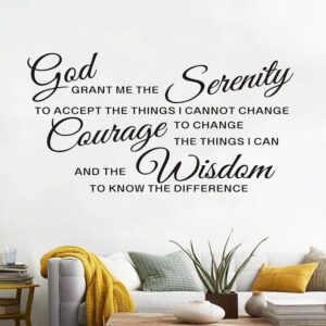 Amazon Christian Wall Decals For Living Room Bible Verse Quotes Inspirational Bedroom Vinyl Art Wall Stickers God Grant Serenity Prayer 28 6 X 15 Tools Home Improvement