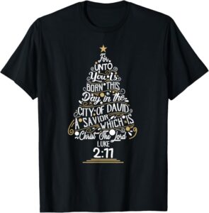 Amazon Christmas Tree T Shirt Bible Scripture Quote For Women Men T Shirt Clothing Shoes Jewelry