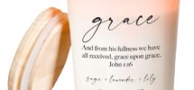 Amazon Elly Grace Scented Glass Soy Candle With Inspirational Bible Verse Christian Gifts For Home Thinking Of You Gifts For Women Candles Home Kitchen
