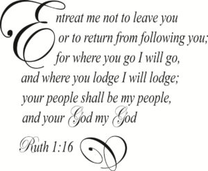 Amazon Entreat Me Not To Leave Verse Ruth 1 16 God Christ KJV Bible Quote Peel Stick Sticker Vinyl Wall Decal Size 16 Inches X 20 Inches 22 Colors Available Tools Home Improvement