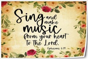 Amazon Ephesians 5 19 Bible Quotes Wall Art Scripture Posters Vintage Christian Wall Decor Home Decoration Living Room Ideas Picture Prints 20x30inch 50x75cm Unframed Posters Prints