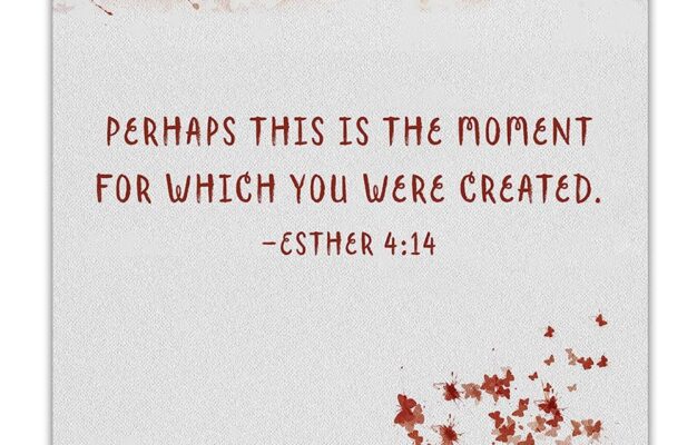 Amazon Esther 4 14 Perhaps This Is The Moment For Which You Were Created Quote Bible Verse Wall Print Unframed 11 X 14 Watercolor Print Inspirational Gift For Family Friends Posters Prints