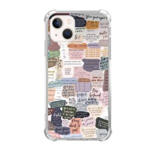 Amazon Eurdosmk Bible Verses Aesthetic Case Compatible With IPhone 14 Cute Indie Christian Postive Quotes Case For IPhone 14 For Teens Men And Women Trendy Cool TPU Bumper Phone Case Cover