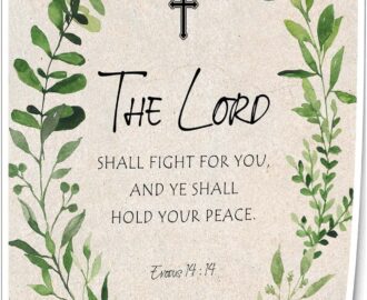 Amazon Exodus 14 14 Scripture Wall Art KJV Bible Quotes Poster Pictures Home Bedroom Decorations Canvas Colouring Modern Oil Painting Hanging 16x24inch 40x60cm Unframed Posters Prints
