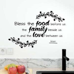 Amazon Family Bless The Food Before Us Empowering Quote Wall Decal Decoration Religious Quotes Bible Verse Beautiful Family Prayers Lasts Years And Easily Removable Size 40 In W X 32 In H
