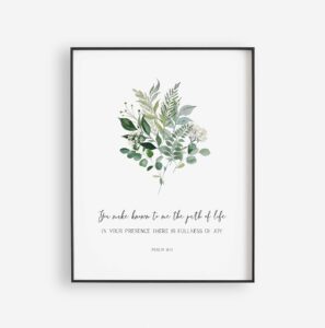 Amazon Generic Psalm 16 11 Path Of Life Bible Verse Wall Art Wall ArtScripture Print ESV Christian Wall DecorBotanical Wall ArtPosters For Living Room Bedroom Motivational Quotes Home Decor White Posters Prints