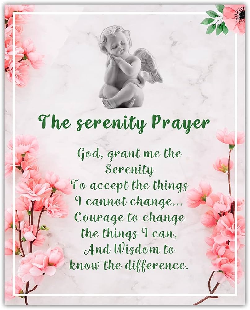 Amazon God Grant Me The Serenity The Serenity Prayer Inspirational Bible Verses Christian Scripture Positive Quotes Religious Bible Verse Wall Art Decor For Home Office Unframed Posters 8x10 
