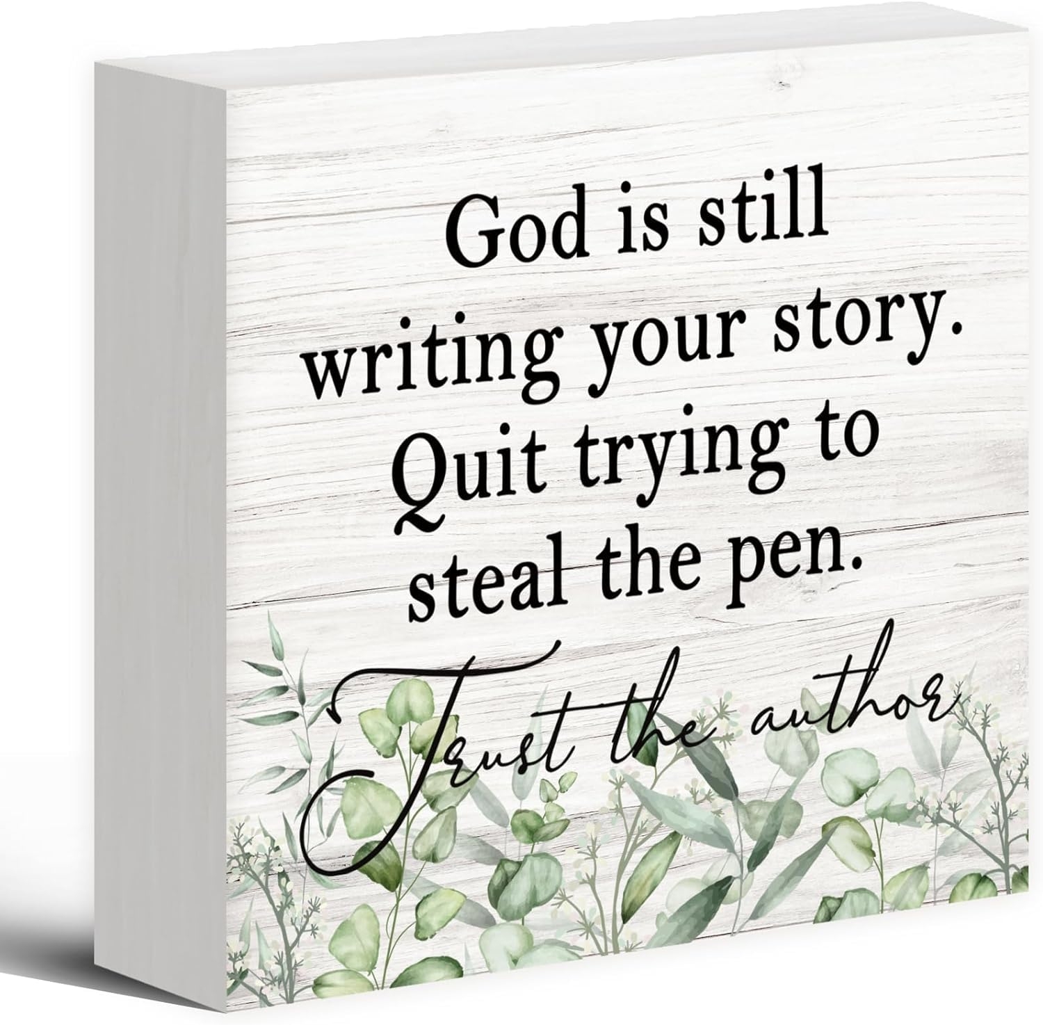 Amazon God Is Still Writing Your Story Wood Box Sign Desk Decor Christian Scripture Bible Verse Prayer Room Decor Wooden Block Sign Decoration For Home Office Wall Tabletop Shelf Decor 5 x5 