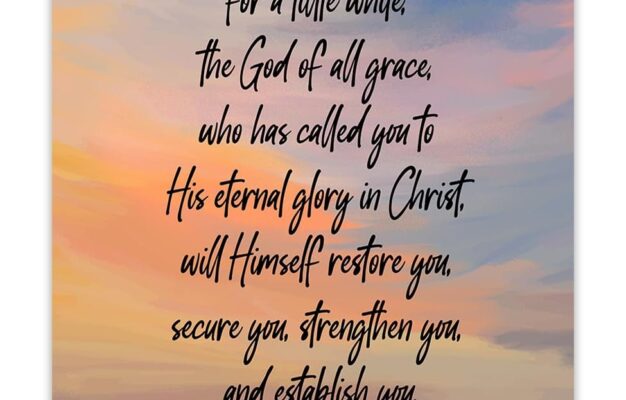 Amazon God Of All Grace Who Has Called 1 Peter 5 10 Inspirational Bible Verses Christian Scripture Positive Quotes Religious Bible Verse Wall Art Decor For Home Office Unframed Posters
