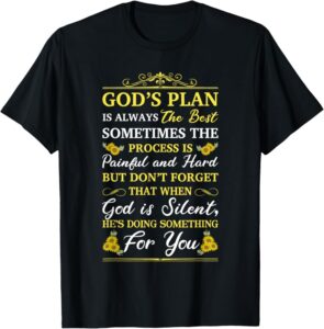 Amazon God s Plan Is Always The Best Bible Faith Religious Quote T Shirt Clothing Shoes Jewelry