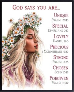 Amazon God Says You Are Wall Art Catholic Christian Gifts For Women Inspirational Religious Wall Decor Bible Verses Holy Scripture Art Boho Spiritual Decor Uplifting Positive Quotes Handmade Products