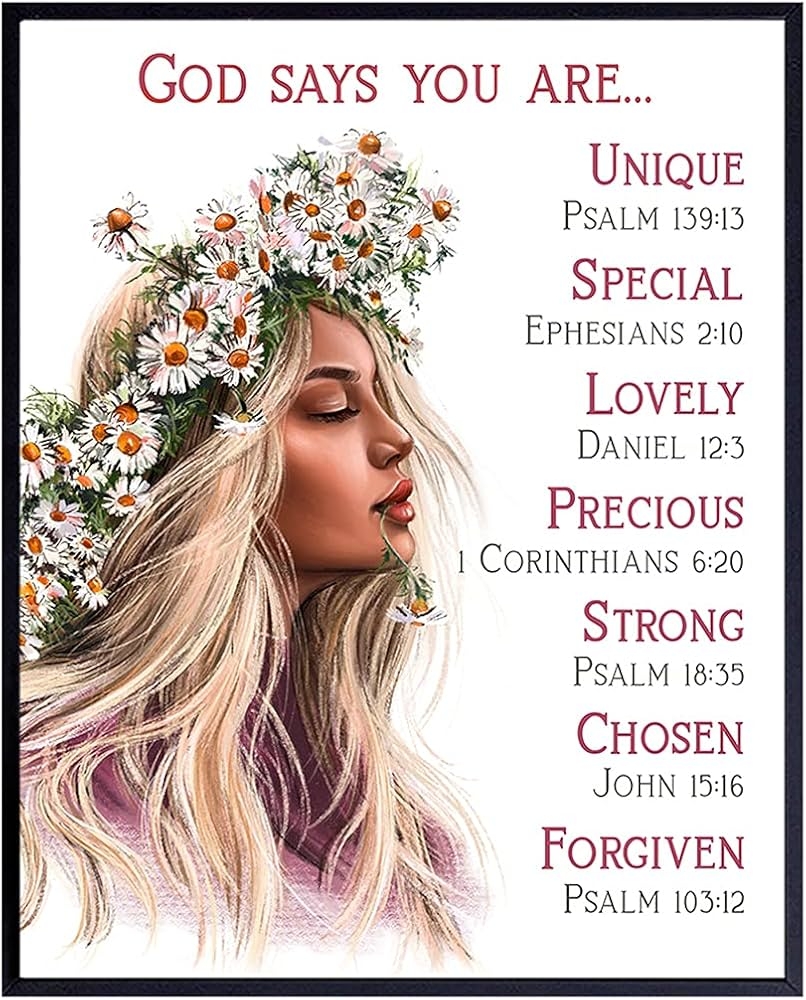 Amazon God Says You Are Wall Art Catholic Christian Gifts For Women Inspirational Religious Wall Decor Bible Verses Holy Scripture Art Boho Spiritual Decor Uplifting Positive Quotes Handmade Products