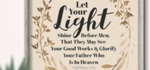 Amazon Govivo Let Your Light Shine Matthew 5 16 Bible Verse Decor Christian Inspirational Wall Decor Scripture Quote Home Decor Gifts For Women Girls Men And Boys 8x10 Unframed Print
