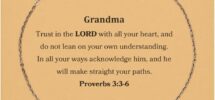 Amazon Grandma Trust In The LORD With All Your Heart Proverbs 3 3 6 Bible Verses Sunflower Bracelet For Grandma Motivational Quote Birthday Christmas For Grandma Clothing Shoes Jewelry