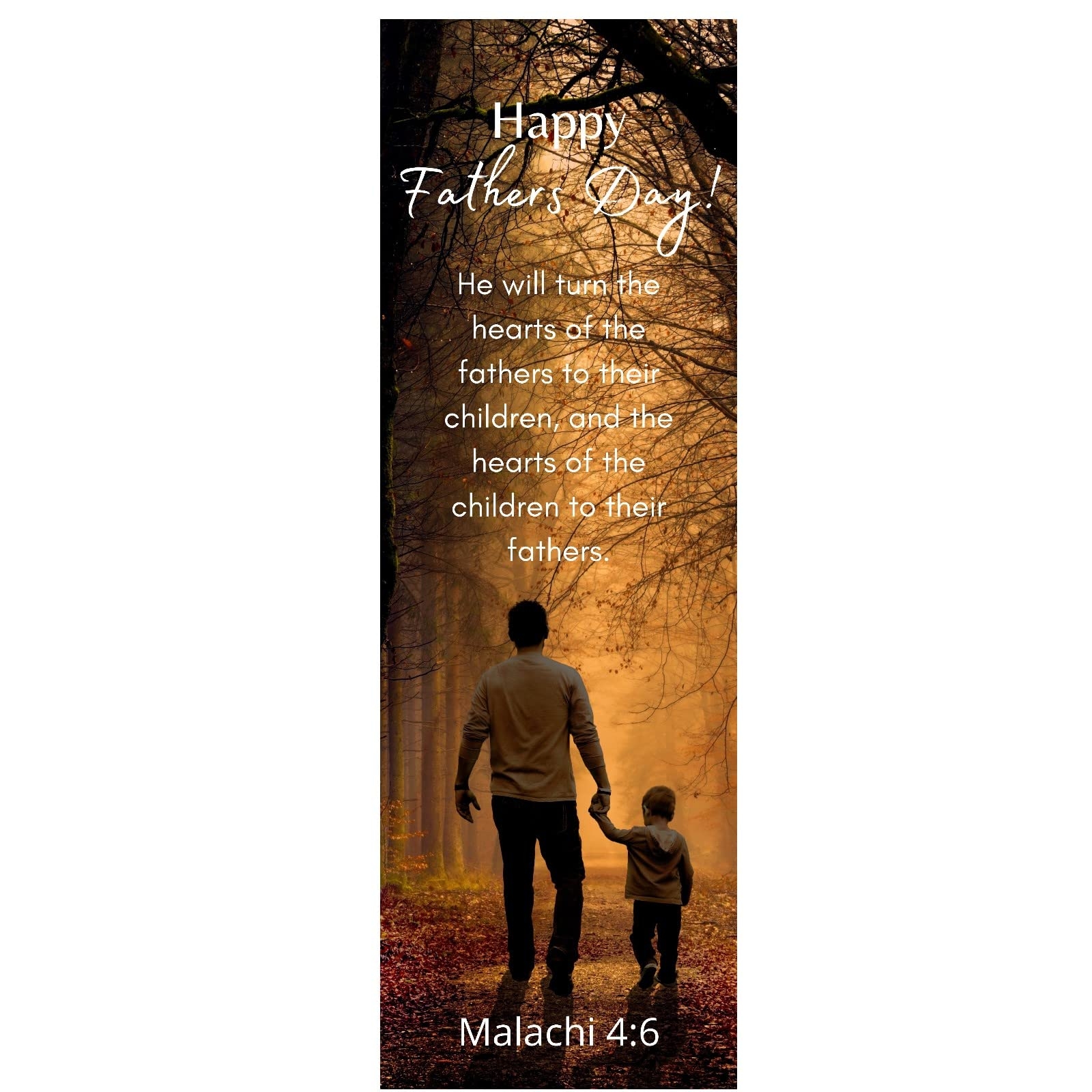 Amazon Happy Father s Day Father And Son Bible Verse Bookmarks Religious Christian Dads Malachi 4 6 For Churches He Shall Turn The Heart Of The Fathers To The Children Made In USA Bulk