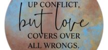 Amazon Hatred Stirs Up Conflict Proverbs 10 12 Metal Sign Bible Verse Round Metal Tin Signs Bible Verse Quote Wall Art Farmhouse Decorative Wreath Sign Rustic Wall Decor For Bedroom Cafe Bar Office
