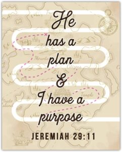 Amazon He Has A Plan And I Have A Purpose Jeremiah 29 11 Inspirational Bible Verses Christian Scripture Positive Quotes Religious Bible Verse Wall Art Decor For Home Office Unframed
