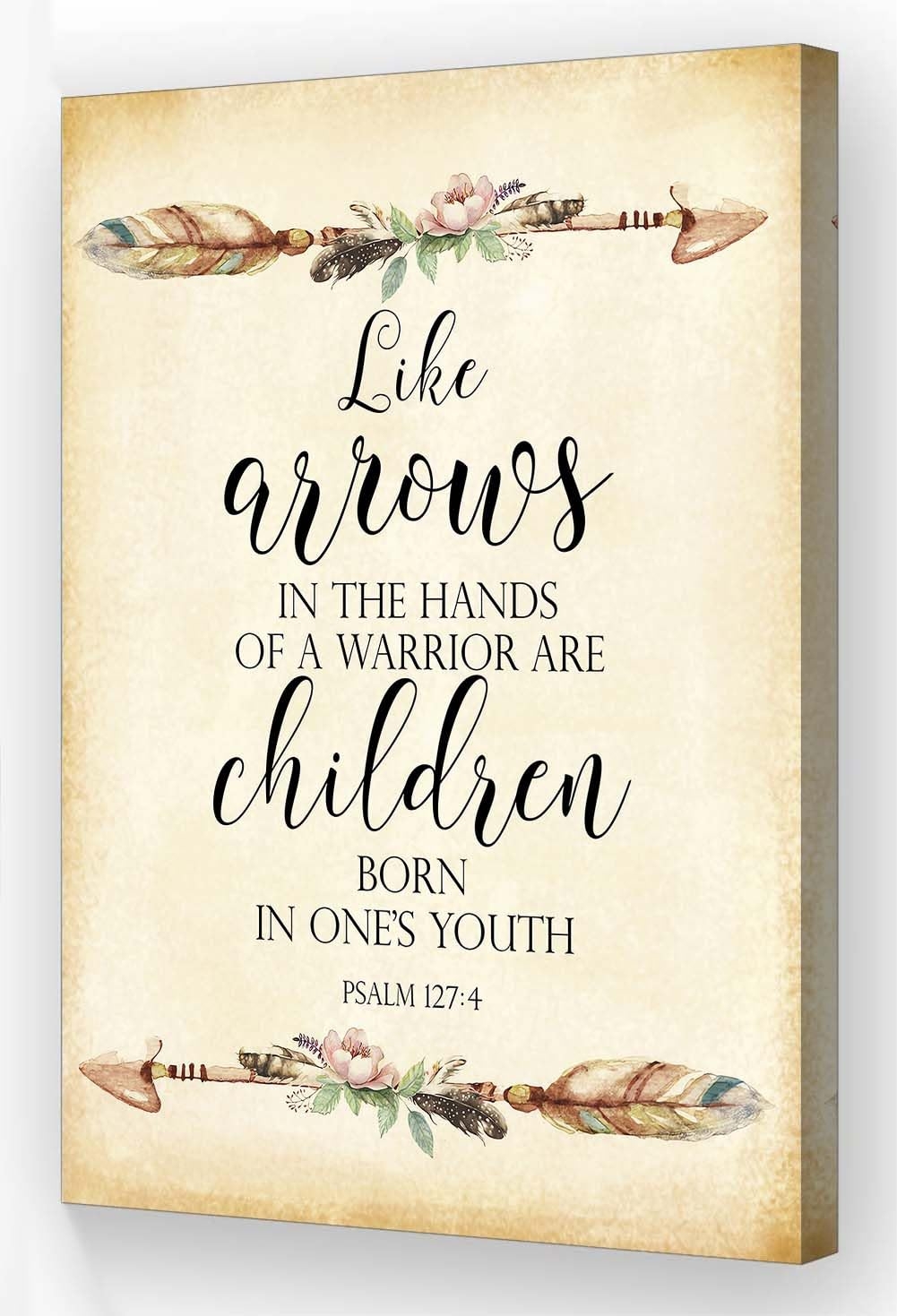 Amazon Heskyii Psalm 127 4 Bible Verse Wall Art Like Arrows In The Hands Of A Warrior Arrow Christian Quote Poster Scripture Wall Decorative Pictures 16 00 x24 00 Framed Posters Prints