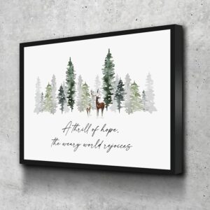 Amazon Home Office Wall Art Bedroom Aesthetic Printable Christmas Lyric Print Bible Verse Decor 12x16 Inch Framed Posters Prints