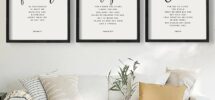 Amazon Houmury Set Of 3 Framed Farmhouse Bible Verses Wall Decor Sign 11 x14 Christian Faith Scripture Wall Art For Home Living Room Bedroom Wall Decor 11 x14 Black Posters Prints