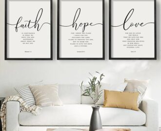 Amazon Houmury Set Of 3 Framed Farmhouse Bible Verses Wall Decor Sign 11 x14 Christian Faith Scripture Wall Art For Home Living Room Bedroom Wall Decor 11 x14 Black Posters Prints