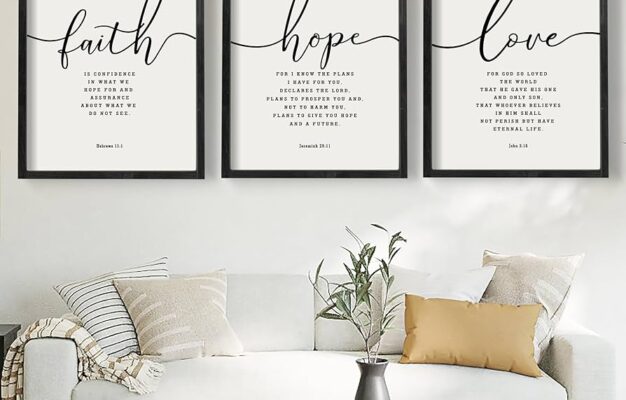 Amazon Houmury Set Of 3 Framed Farmhouse Bible Verses Wall Decor Sign 11 x14 Christian Faith Scripture Wall Art For Home Living Room Bedroom Wall Decor 11 x14 Black Posters Prints