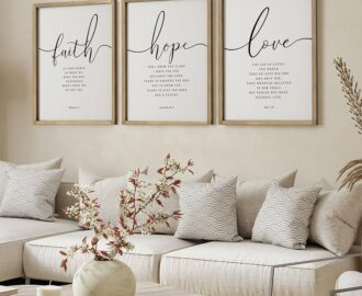 Amazon Houmury Set Of 3 Framed Farmhouse Bible Verses Wall Decor Sign 11 x14 Christian Faith Scripture Wall Art For Home Living Room Bedroom Wall Decor 11 x14 Brown Posters Prints