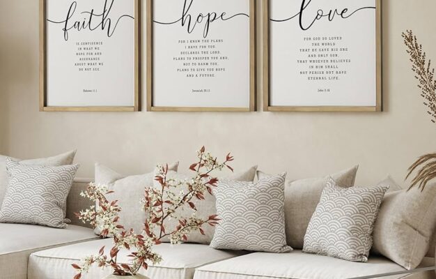 Amazon Houmury Set Of 3 Framed Farmhouse Bible Verses Wall Decor Sign 11 x14 Christian Faith Scripture Wall Art For Home Living Room Bedroom Wall Decor 11 x14 Brown Posters Prints