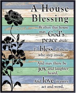 Amazon House Blessing Religious Home Decor Christian Family Saying Poem Quote Blessed Wall Art Inspirational Bible Verse Sign Wall Hanging Picture Print Gift For Pastor Minister