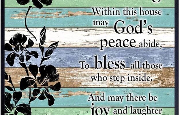 Amazon House Blessing Religious Home Decor Christian Family Saying Poem Quote Blessed Wall Art Inspirational Bible Verse Sign Wall Hanging Picture Print Gift For Pastor Minister