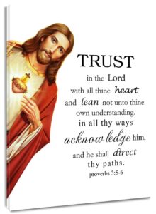 Amazon HVEST Jesus Bible Verse Wall Art For Living Room Christian Jesus And Inspirational Quotes Canvas Wall Art Scripture Wall Art Jesus Pictures For Bedroom Office Home Wall Decor 12L X 12W Inches