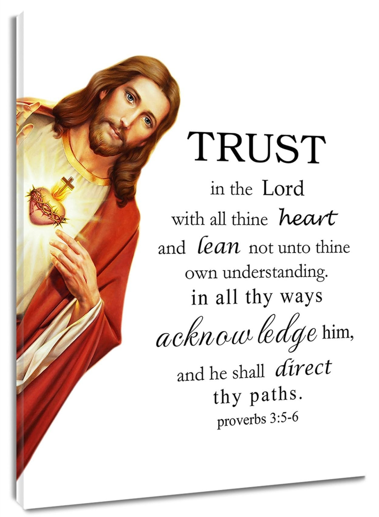 Amazon HVEST Jesus Bible Verse Wall Art For Living Room Christian Jesus And Inspirational Quotes Canvas Wall Art Scripture Wall Art Jesus Pictures For Bedroom Office Home Wall Decor 12L X 12W Inches 