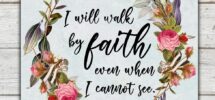 Amazon I Will Walk By Faith 2 Corinthians 5 7 Inspirational Bible Verses Christian Scripture Positive Quotes Religious Bible Verse Wall Art Decor For Home Office Unframed Posters 8x10