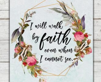 Amazon I Will Walk By Faith 2 Corinthians 5 7 Inspirational Bible Verses Christian Scripture Positive Quotes Religious Bible Verse Wall Art Decor For Home Office Unframed Posters 8x10