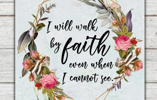 Amazon I Will Walk By Faith 2 Corinthians 5 7 Inspirational Bible Verses Christian Scripture Positive Quotes Religious Bible Verse Wall Art Decor For Home Office Unframed Posters 8x10