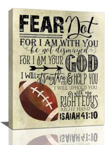 Amazon Inspirational Football Wall Art Bible Verse Motivational Quotes Pictures Wall Decor Canvas Prints Framed Modern Sport Theme Painting Artwork For Bedroom Office Living Room Bathroom Dining Room 12 x16 Posters Prints