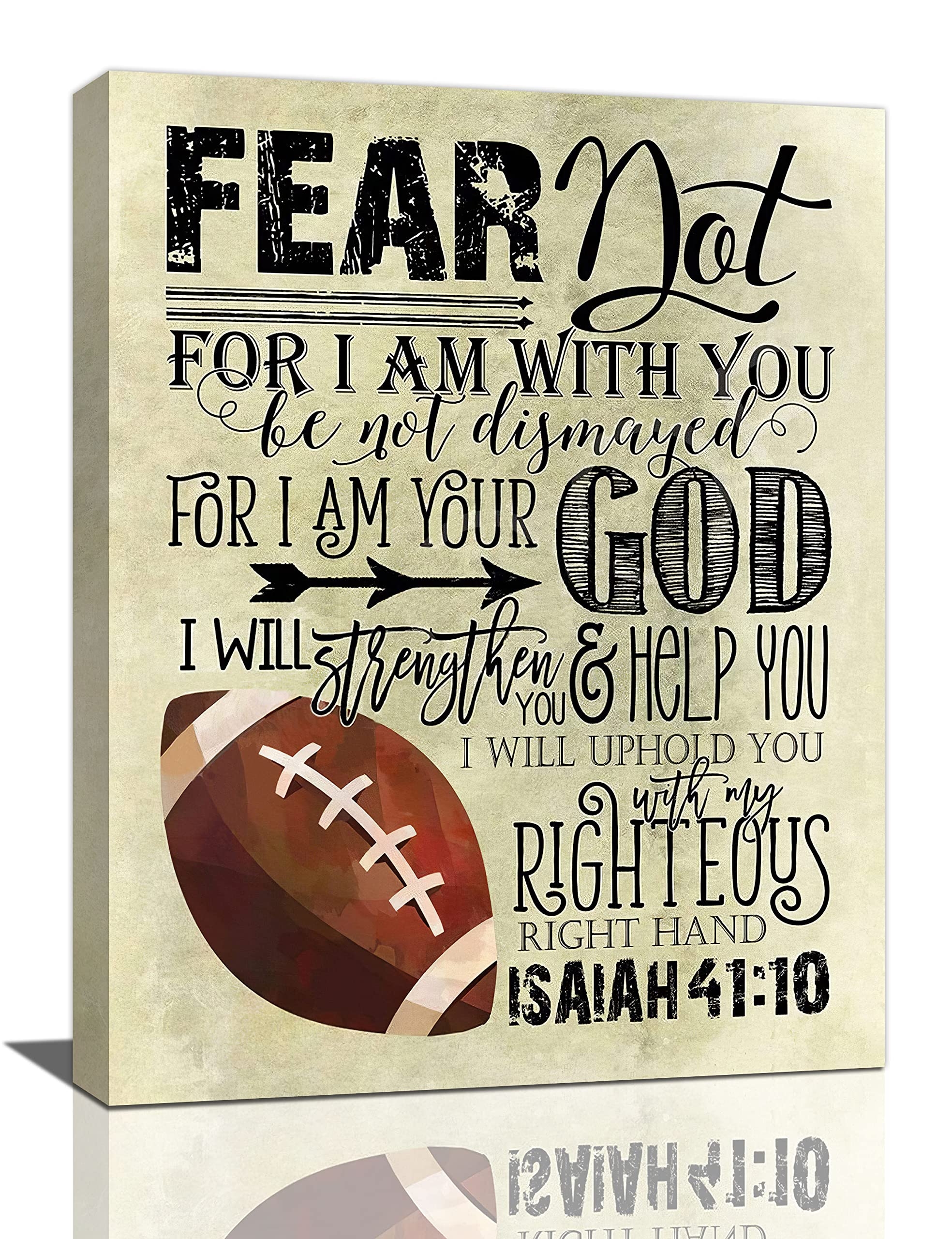Amazon Inspirational Football Wall Art Bible Verse Motivational Quotes Pictures Wall Decor Canvas Prints Framed Modern Sport Theme Painting Artwork For Bedroom Office Living Room Bathroom Dining Room 12 x16 Posters Prints