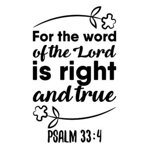 Amazon Inspirational Quote Stick On Decals Size 3 Bible Verse for The Word Of The Lord Is Right And True Religious Christian Genuine Vinyl Decal Sticker Waterproof Sticker For Car Phone etc