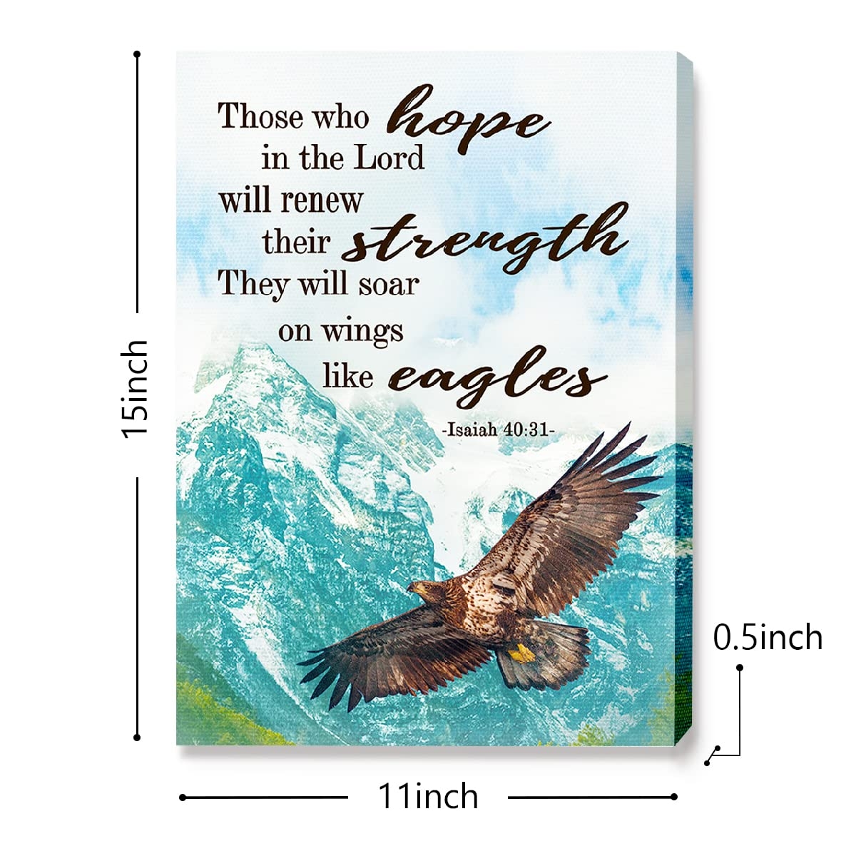 Amazon JANLAN Isaiah 40 31 Wall Decor Bible Verse Canvas Wall Art Eagle Soaring Through Sky Christian Canvas Wall Artwork For Home Bedroom Living Room Posters Prints