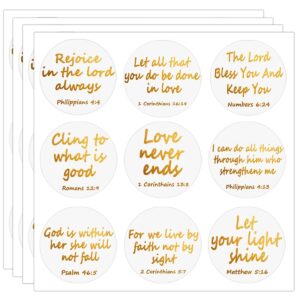 Amazon Jesus Faith Bible Verse Stickers 1 5 Inch Gold Foil Christian Christmas Religious Inspirational Scripture Quote Stickers 120 Pcs Office Products