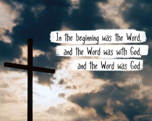 Amazon John 1 1 In The Beginning Was The Word Christian Poster Print Picture Framed Wall Art Decor Bible Verse Quotes Collection Religious Gift For Holidays Christmas Baptism 8 X