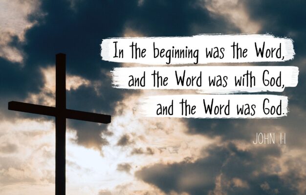 Amazon John 1 1 In The Beginning Was The Word Christian Poster Print Picture Framed Wall Art Decor Bible Verse Quotes Collection Religious Gift For Holidays Christmas Baptism 8 X