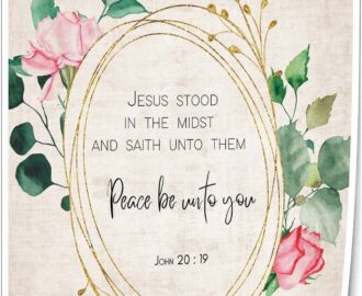 Amazon John 20 19 Scripture Wall Art KJV Bible Quotes Poster Decoration Picture For Hallway Decorative Bedroom Modern Print Canvas Artwork Kitchen 20x30inch 50x75cm Unframed Posters Prints