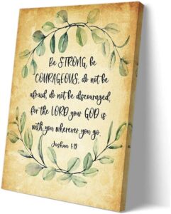 Amazon Joshua 1 19 Bible Quotes Wall Art Scripture Posters Christian Wall Decorative Pictures Paintings For Living Room Poster Nature Wall Bathroom 12x18inch 30x45cm Framed Posters Prints